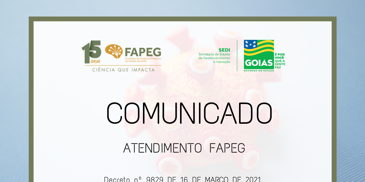 Fapeg cumpre sistema de revezamento de atividades presenciais