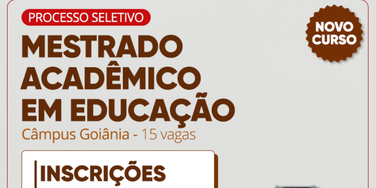 IFG abre inscrições para mestrado acadêmico em Educação