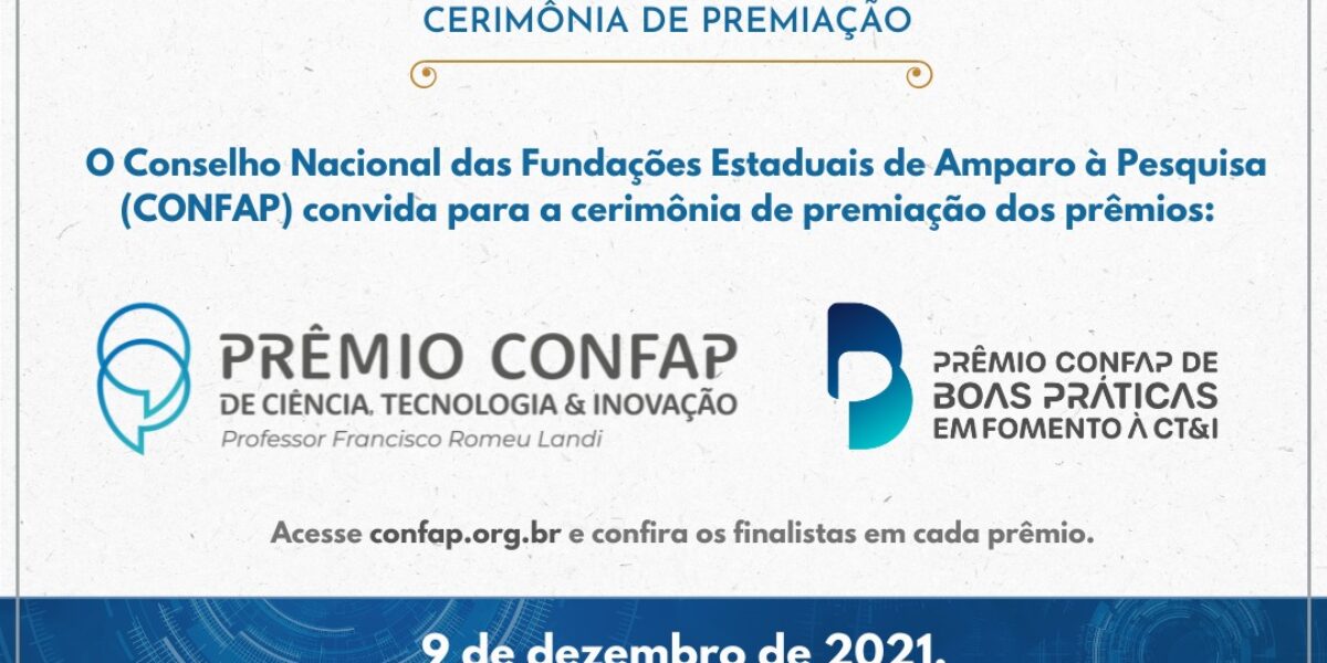 Fapeg está na final do Prêmio Confap de Boas Práticas em Fomento à CT&I