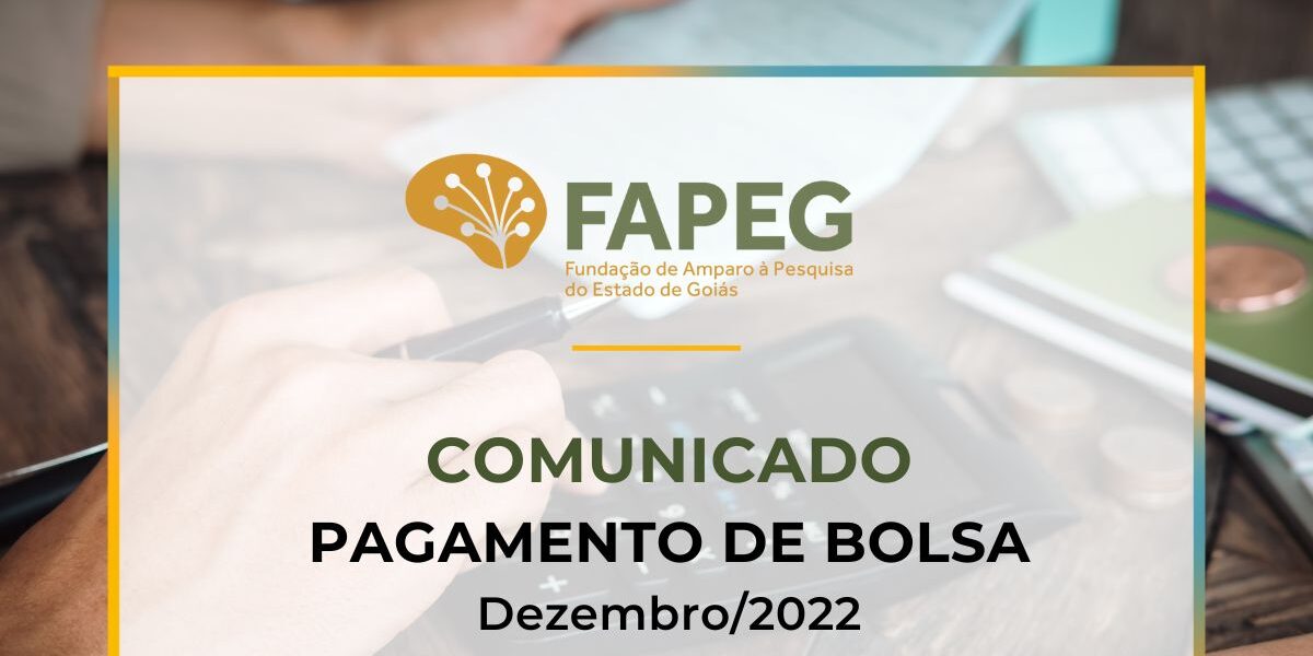 COMUNICADO – PAGAMENTO DE BOLSAS