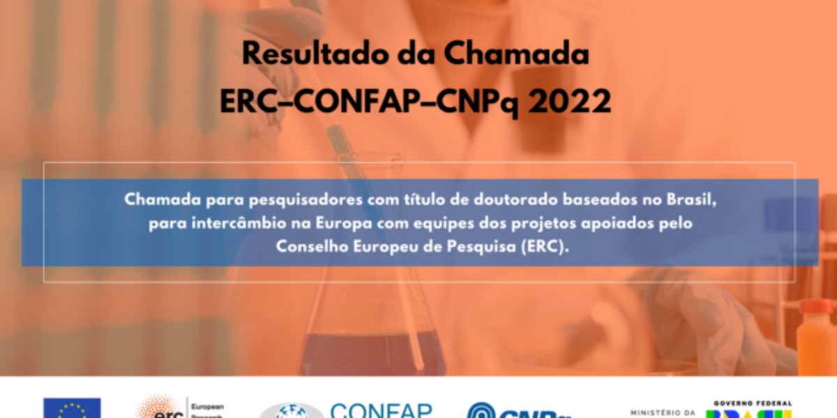 Divulgação do resultado final da Chamada ERC-CONFAP-CNPq 2022