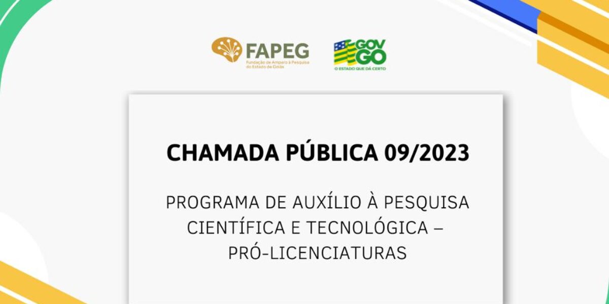 Fapeg lança chamada pública para seleção de projetos de pesquisa em áreas de graduação em licenciaturas