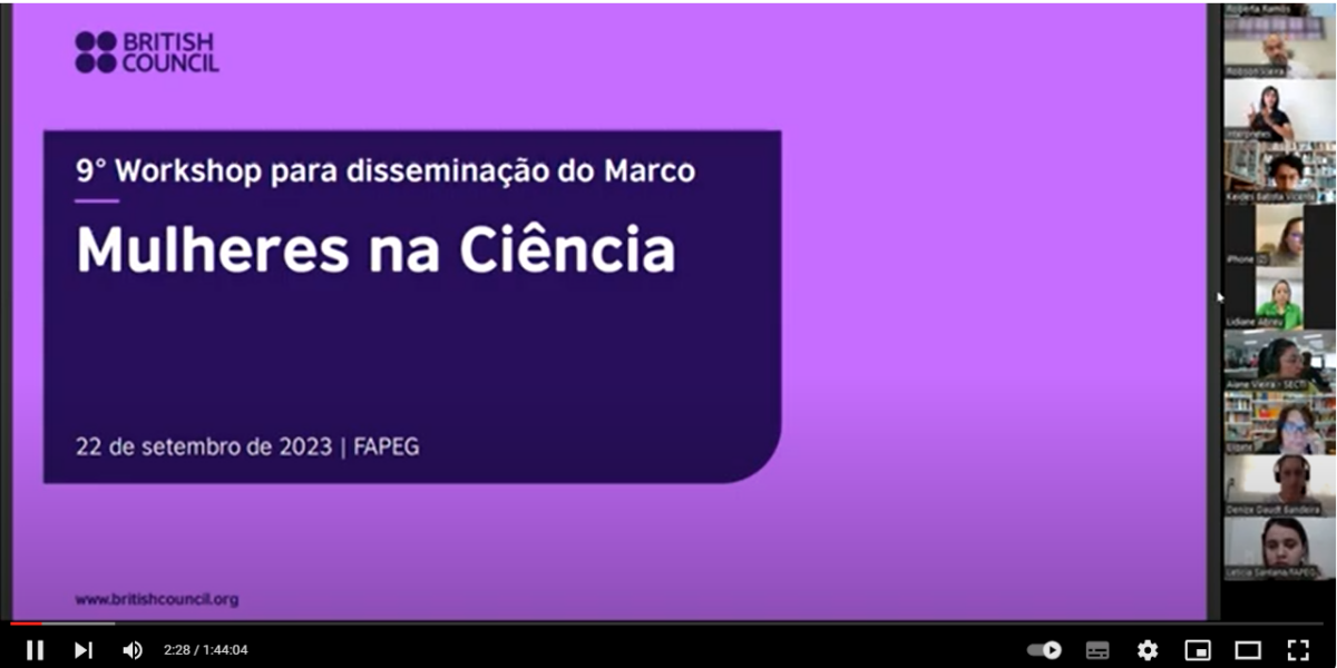 Fapeg apoia Workshop sobre Marco Referencial para a Igualdade de Gênero em Instituições de Ensino Superior no Brasil