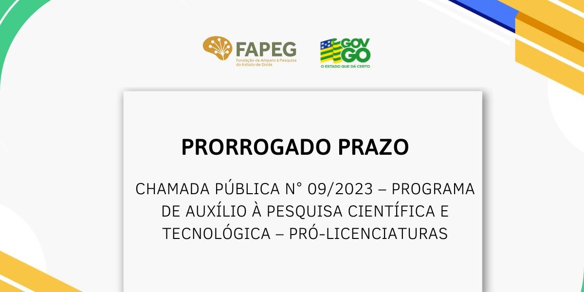 Prorrogado prazo para chamada pública de seleção de projetos de pesquisa em áreas de graduação em licenciaturas