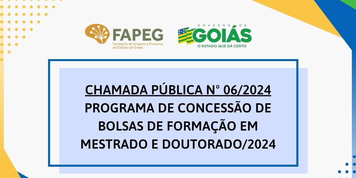 Fapeg vai investir mais de R$ 12,4 milhões no edital de bolsas de mestrado e doutorado