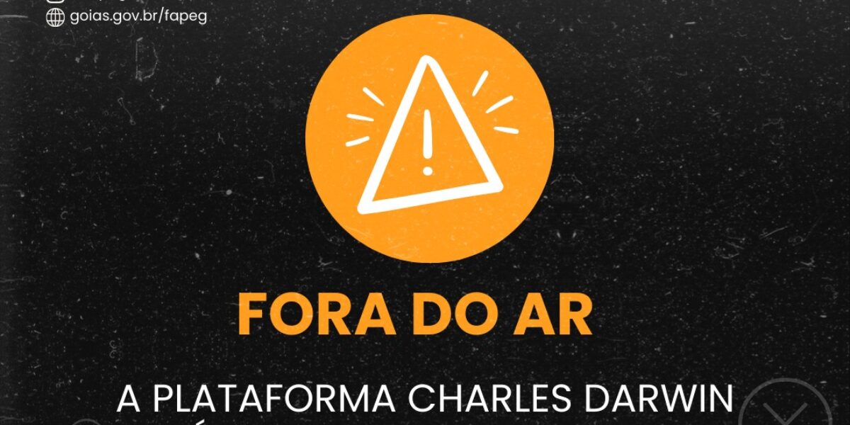 Plataforma Charles Darwin indisponível nesta terça-feira