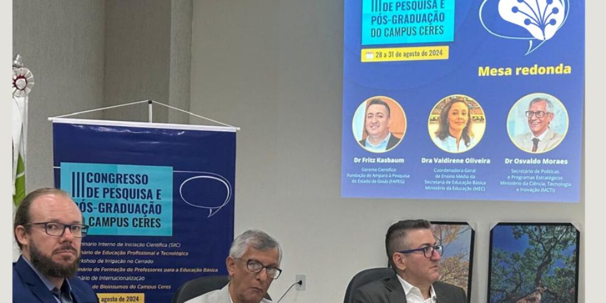 Fapeg participa da 3ª edição do Congresso de Pesquisa e Inovação do IF Goiano, em