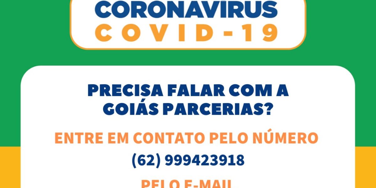 Atendimentos da Goiás Parcerias são realizados por telefone e/ou online