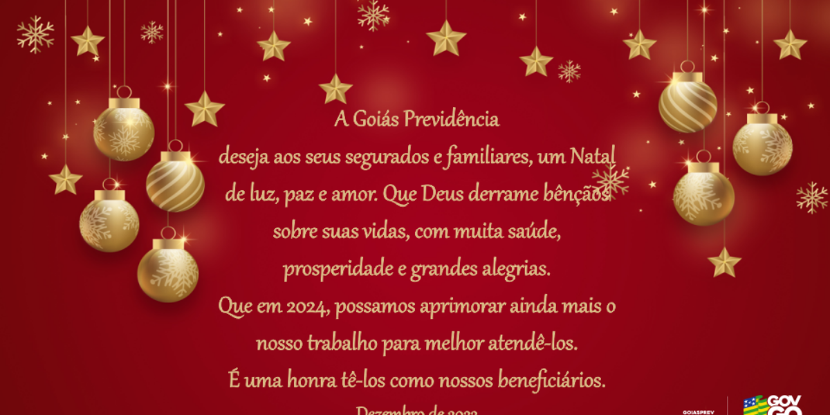 Mensagem de Natal da Goiás Previdência