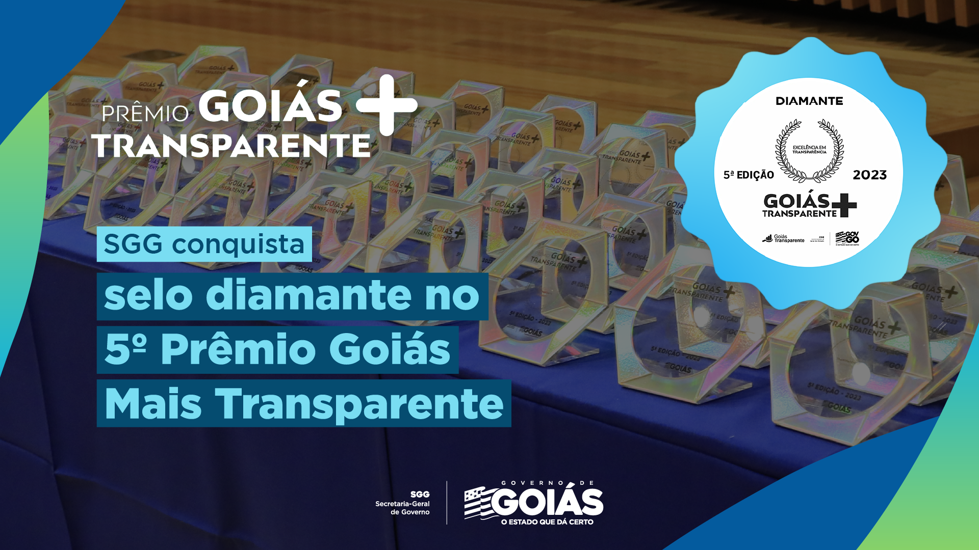 SGG conquista Selo Diamante no 5º Prêmio Goiás Mais Transparente