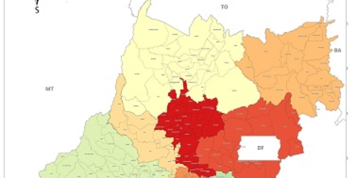 Mapas das Regiões de Planejamento do Estado de Goiás