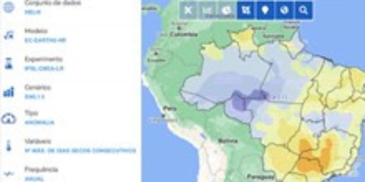 Plataforma desenvolvida pelo INPE/MCTI permite acessar projeções de mudança do clima para todo o Brasil