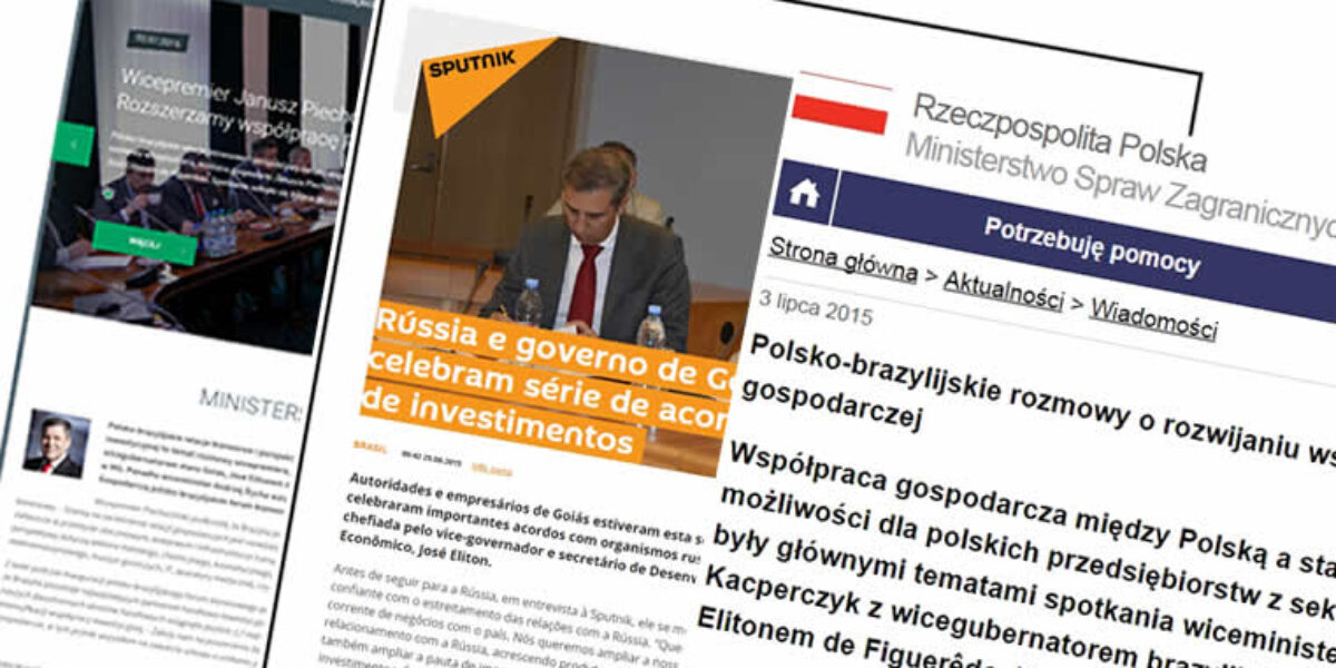 Missão comercial liderada por José Eliton  repercute em sites da Polônia