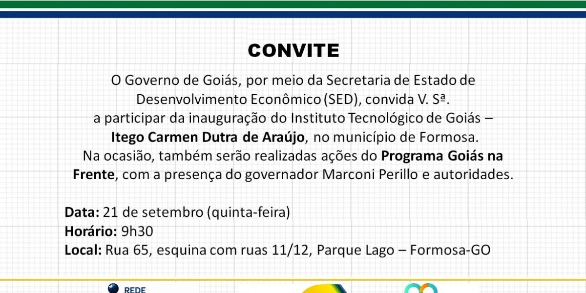 Goiás inaugura em Formosa mais uma unidade da Rede Itego