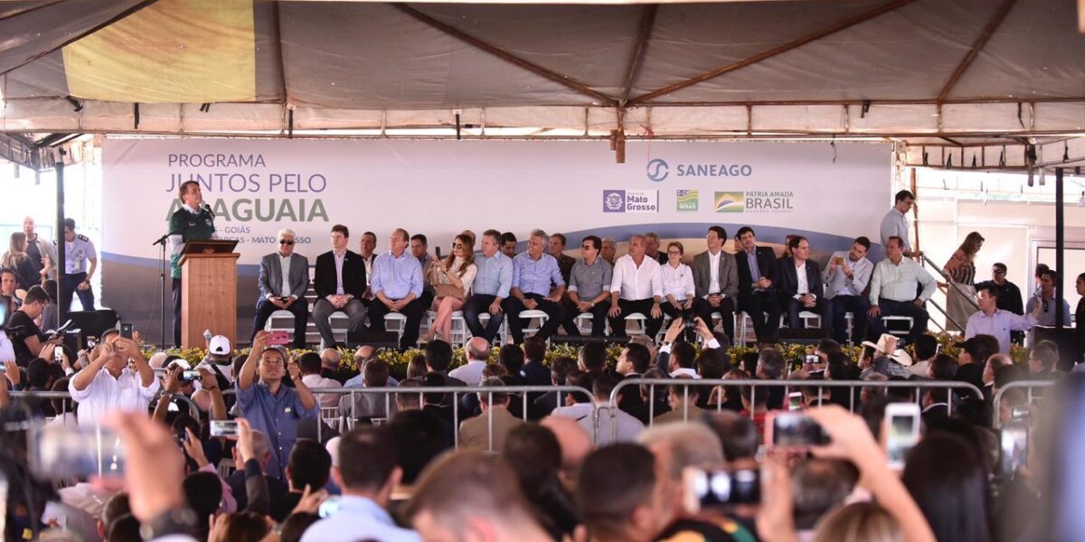 Governo de Goiás lança o programa “Juntos pelo Araguaia” com a presença do presidente Jair Bolsonaro