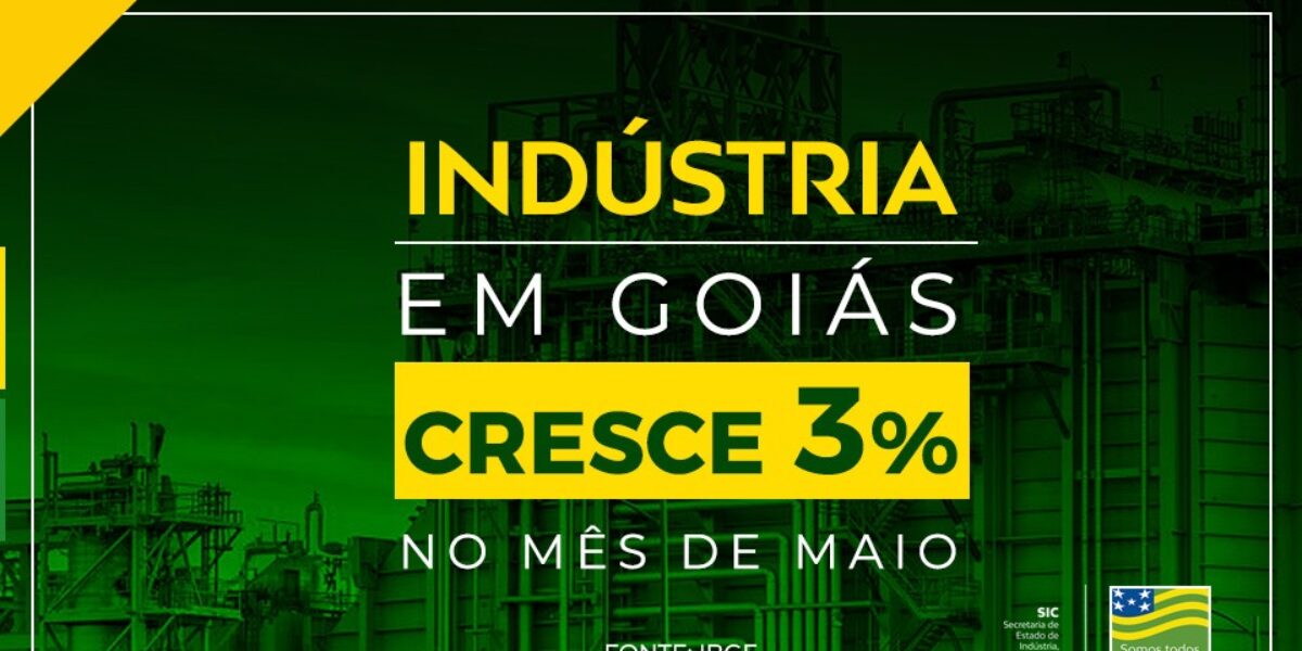 Indústria goiana foi a única a crescer no Brasil no mês de maio comparada com o mesmo período de 2019