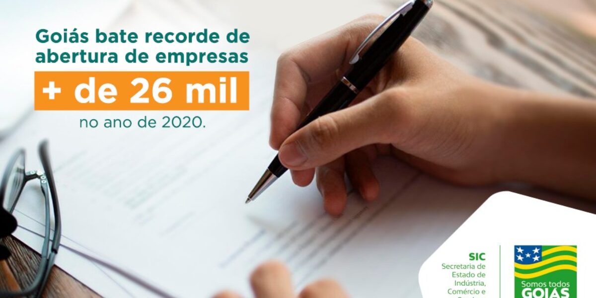 Mais de 26 mil empresas foram abertas em Goiás em 2020, o maior número dos últimos cinco anos