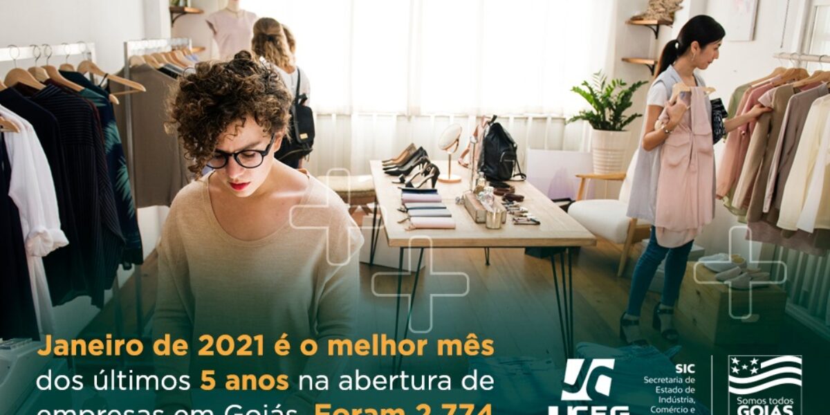Goiás registra em janeiro melhor mês em cinco anos na abertura de empresas