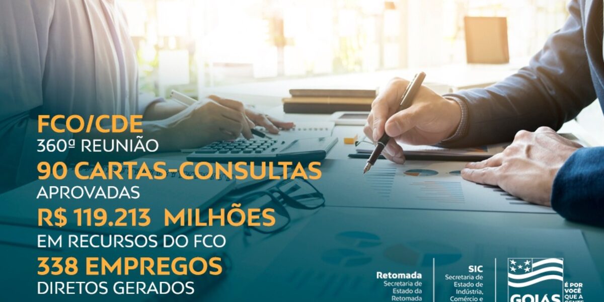 FCO aprova 90 cartas-consultas: investimento de R$ 119,2 milhões