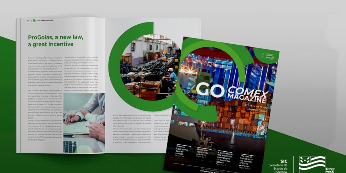 Governo de Goiás lança edição em inglês da revista GO Comex Magazine