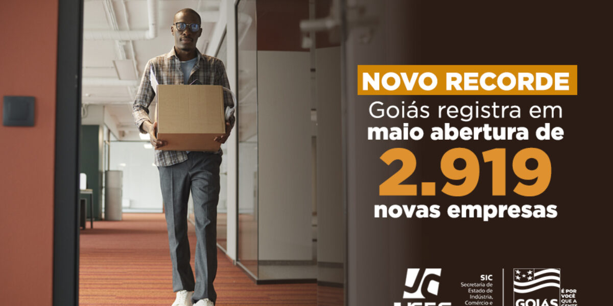 Goiás registra abertura de 2.919 empresas em maio: segundo recorde do ano