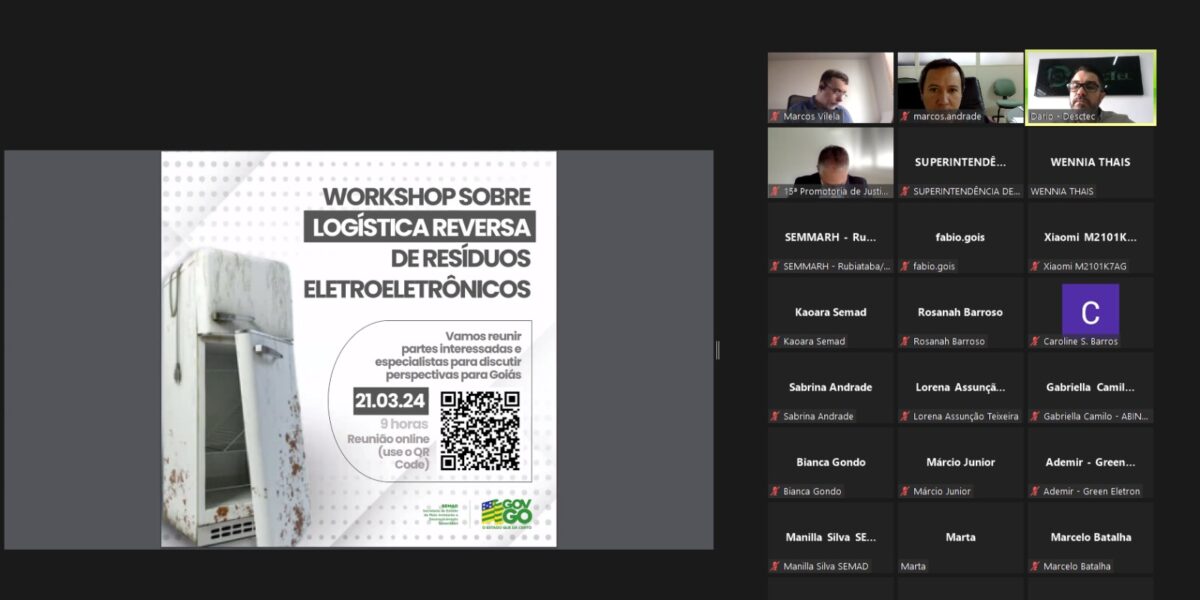 SIC participa de workshop sobre Logística Reversa de Resíduos Eletroeletrônicos em Goiás