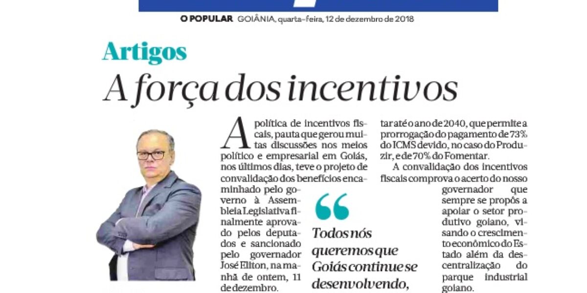 Artigo: A força dos incentivos fiscais 