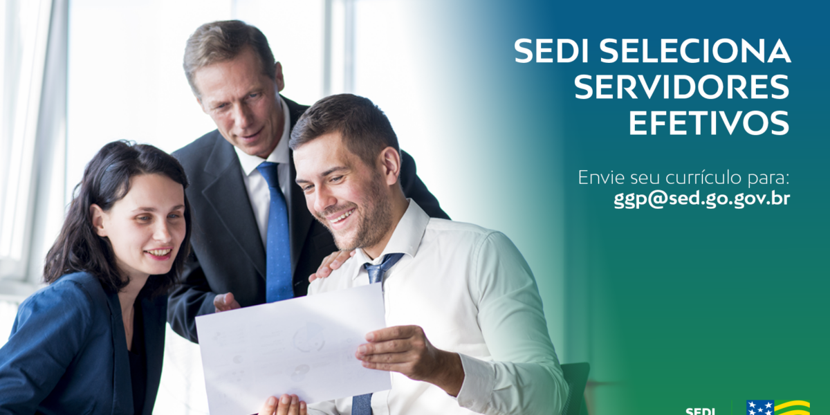SEDI seleciona servidores efetivos para trabalhar com inovação, TI, gestão e infraestrutura
