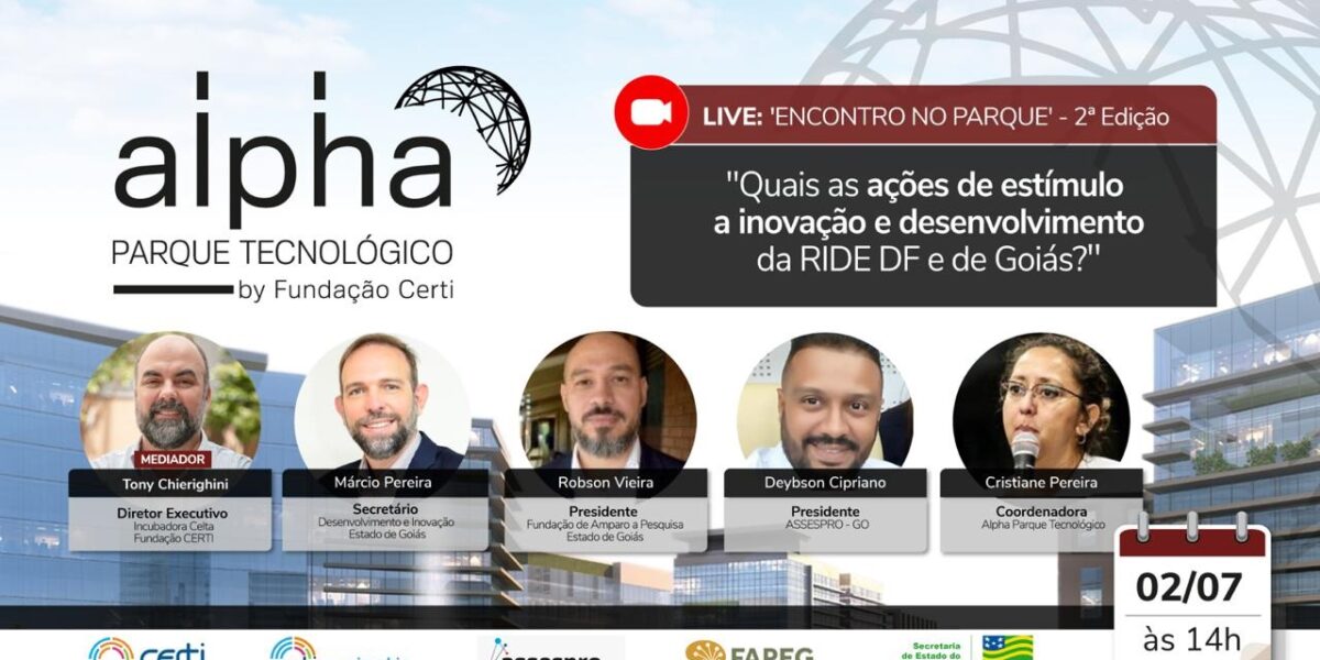 Sedi participa de live que vai discutir o estímulo à inovação em Goiás