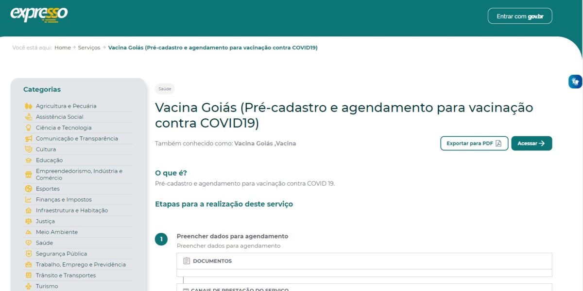 Mais de 9 mil pessoas já se cadastraram na plataforma Vacina Goiás
