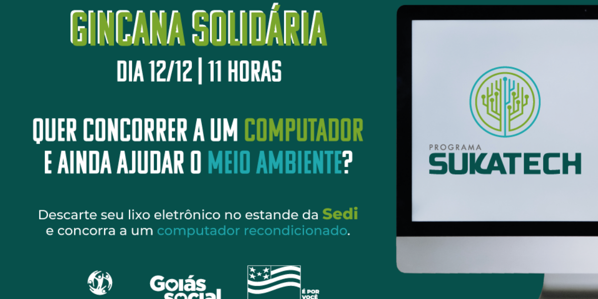 Sedi promove gincana solidária e entrega um computador de mesa durante Mutirão em Aparecida de Goiânia