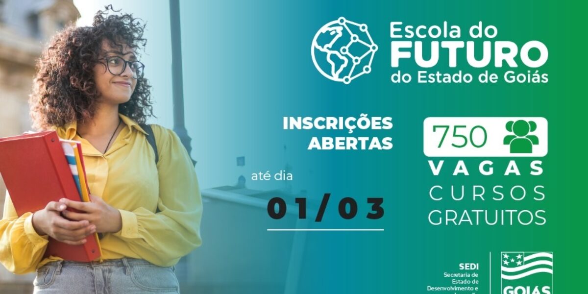 Escola do Futuro de Goiás abre inscrições para 750 vagas em cursos gratuitos