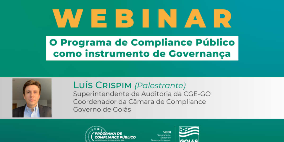 Sedi promove webinar sobre o Programa Compliance Público como Instrumento de Governança