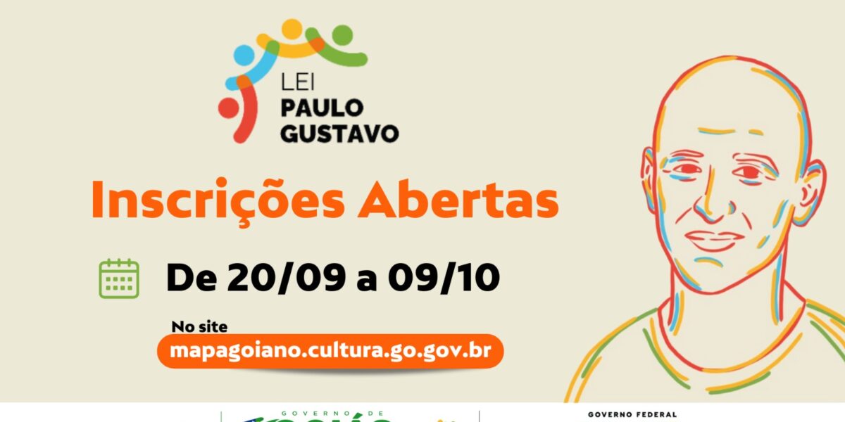 Governo de Goiás abre inscrições para editais da Lei Paulo Gustavo