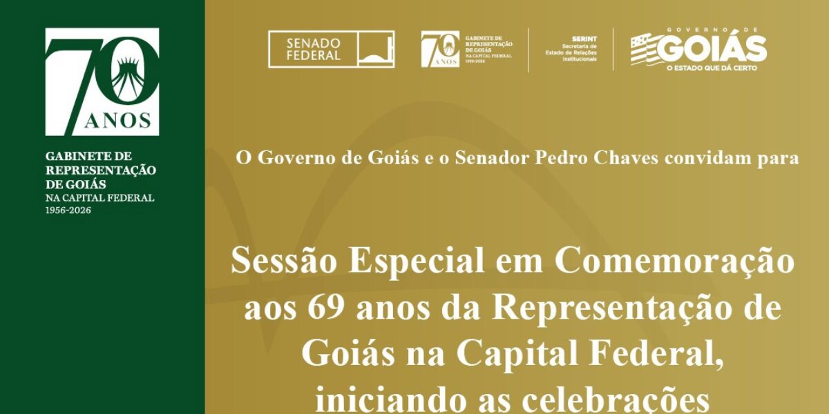 Sessão especial no Senado celebra 69 anos do Gabinete de Representação de Goiás em Brasília