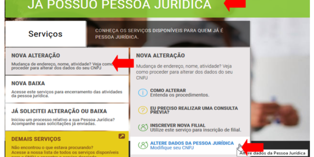 Passo a passo – Empresa Individual de Responsabilidade Limitada (EIRELI) – Alteração sem Consulta Prévia