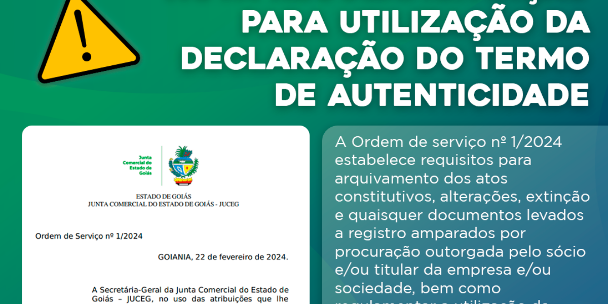 18/03 – Nova regulamentação para utilização da Declaração do Termo de Autenticidade