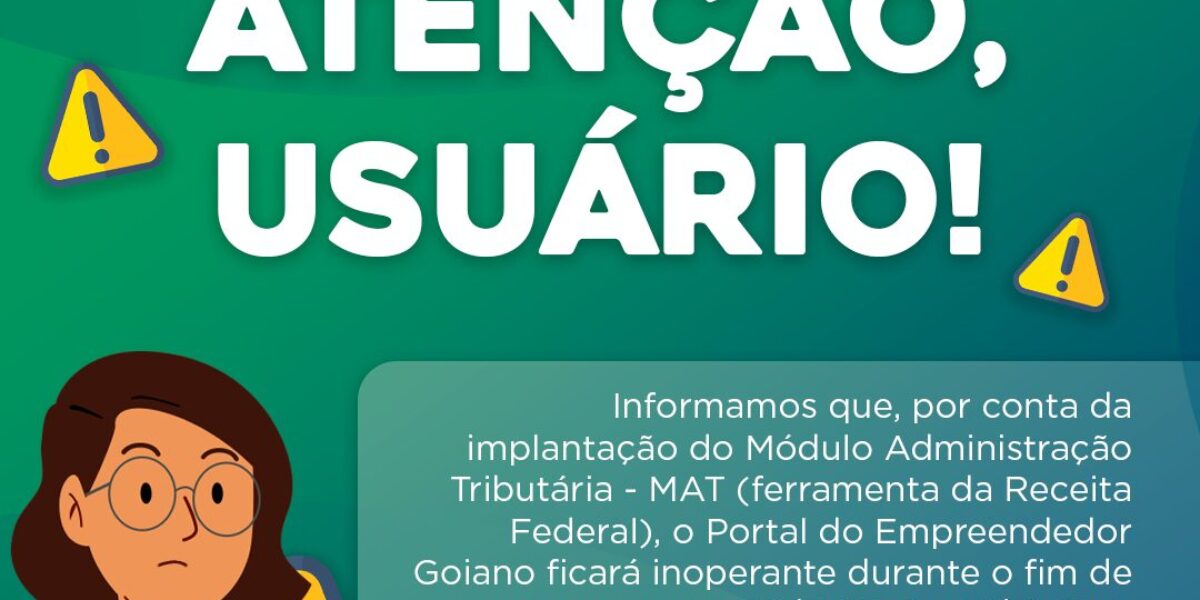 Atenção, usuário!