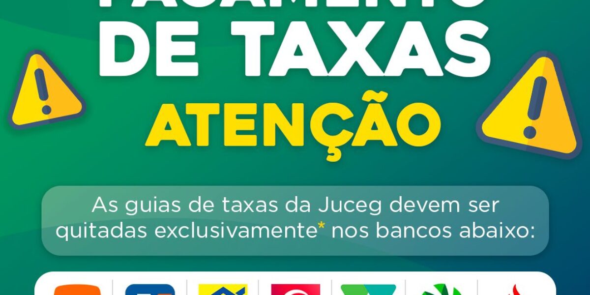 Atenção para pagamento de taxas