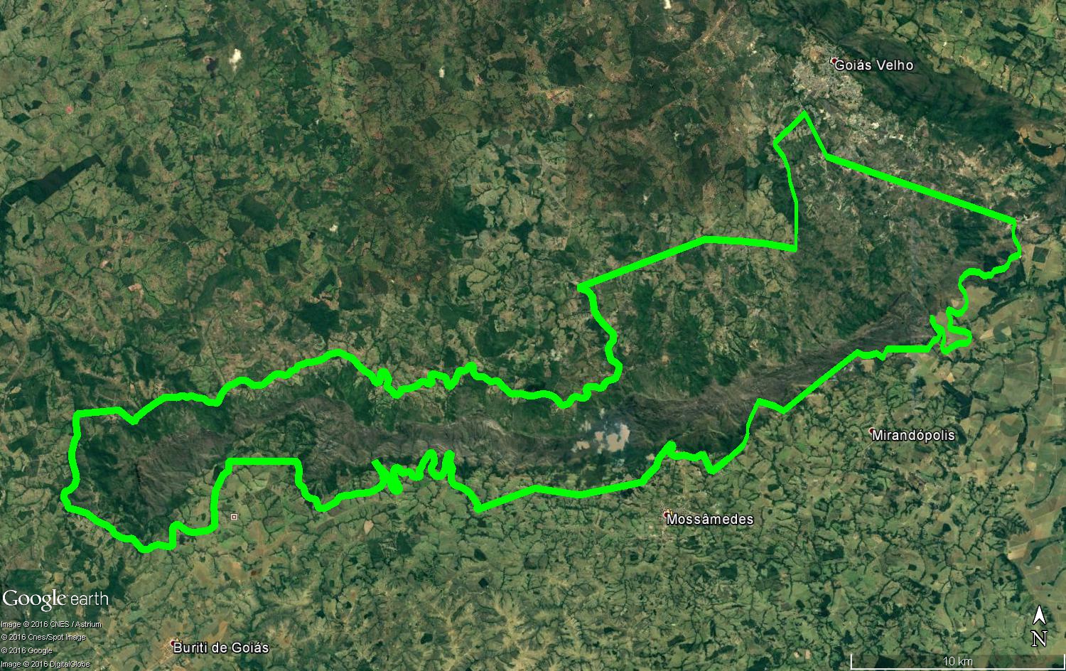 Mapa do Parque Estadual Serra Dourada - PESD