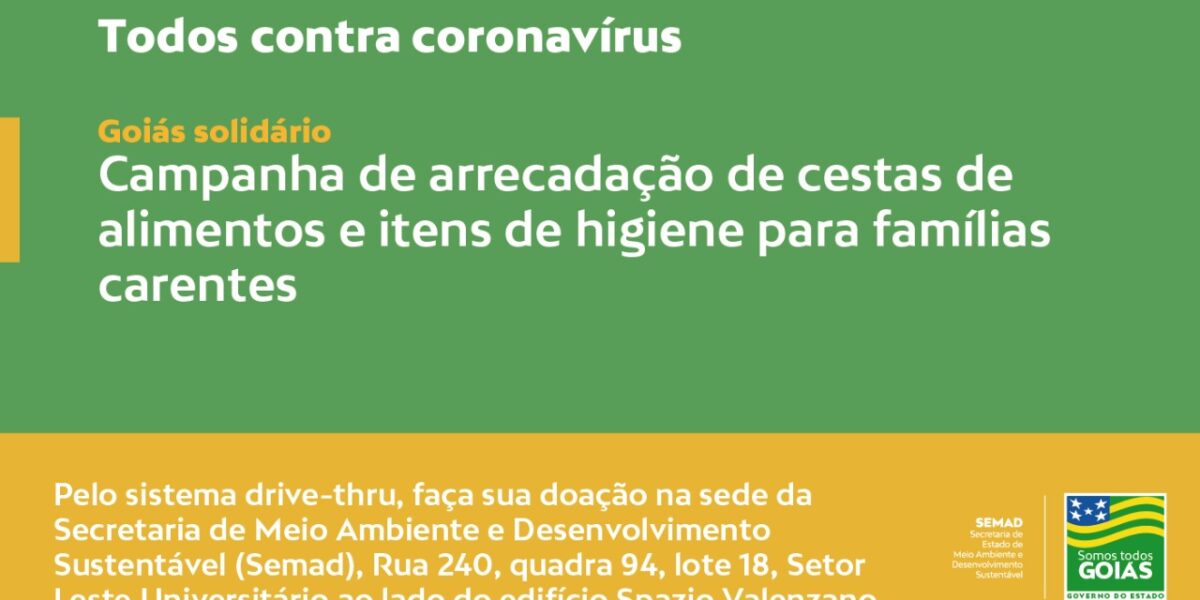 Semad inicia campanha de arrecadação de alimentos e itens de higiene para famílias carentes