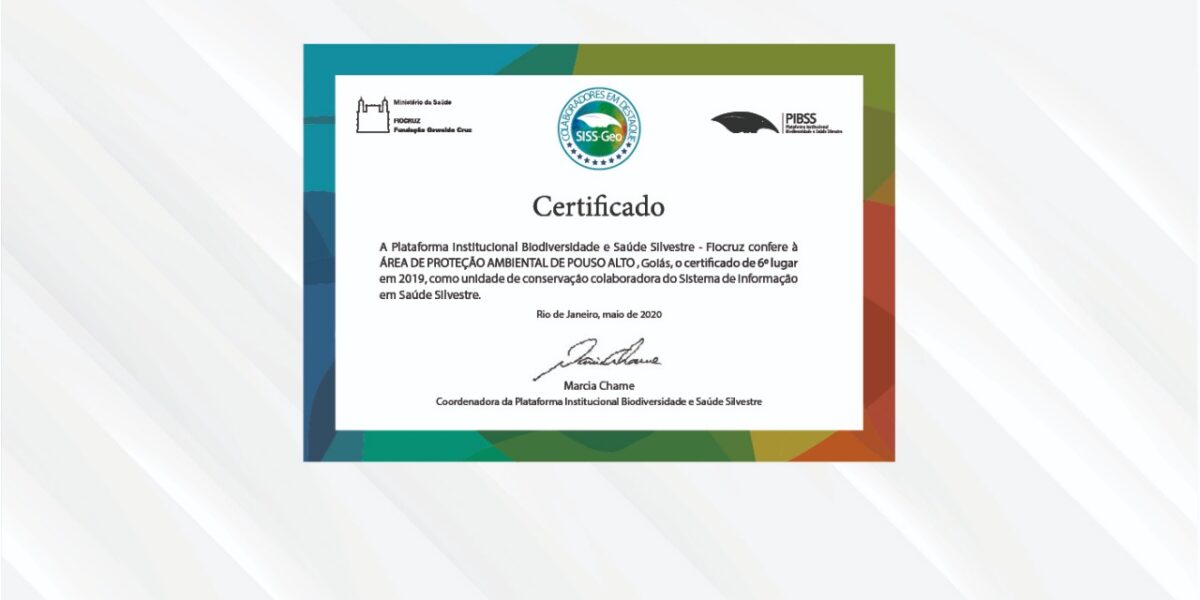 APA de Pouso Alto recebe prêmio nacional por colaboração em sistema de saúde silvestre