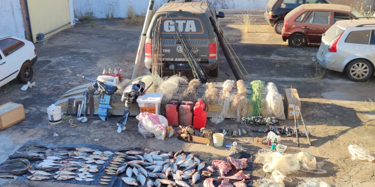 Ação do Governo de Goiás apreende pescado em extinção e arsenal predatório em posse da presidente da Colônia de Pescadores de Luiz Alves