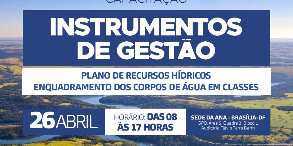 Semad mobiliza servidores de Goiás para capacitação sobre Plano de Recursos Hídricos