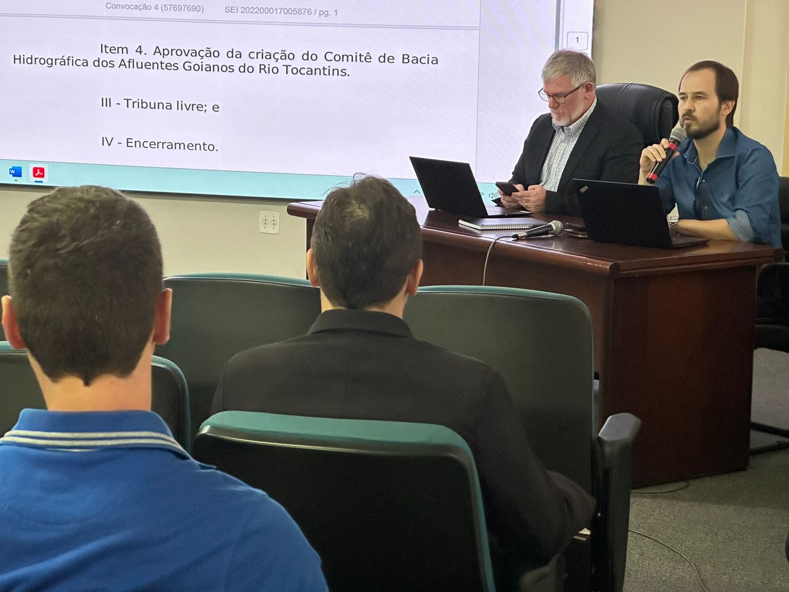 Reunião do Conselho Estadual dos Recursos Hídricos (Cehri) que aprovou a criação do comite de bacia dos afluentes goianos do Tocantins (Foto: Semad)