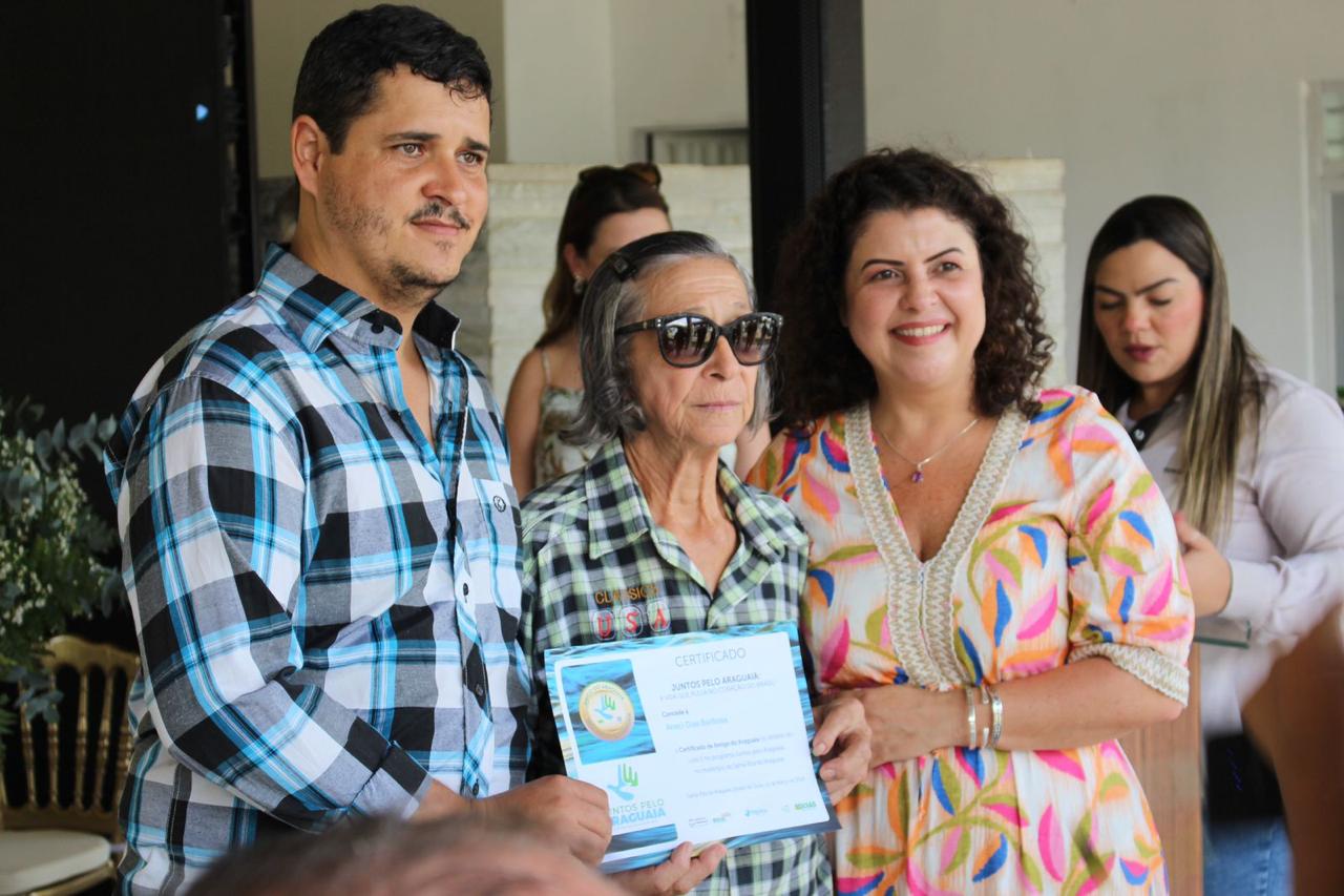 Secretária Andréa Vulcanis durante encerramento de lote do Juntos pelo Araguaia (Foto: Divulgação)