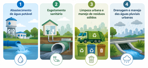 Conjunto de serviços do saneamento básico