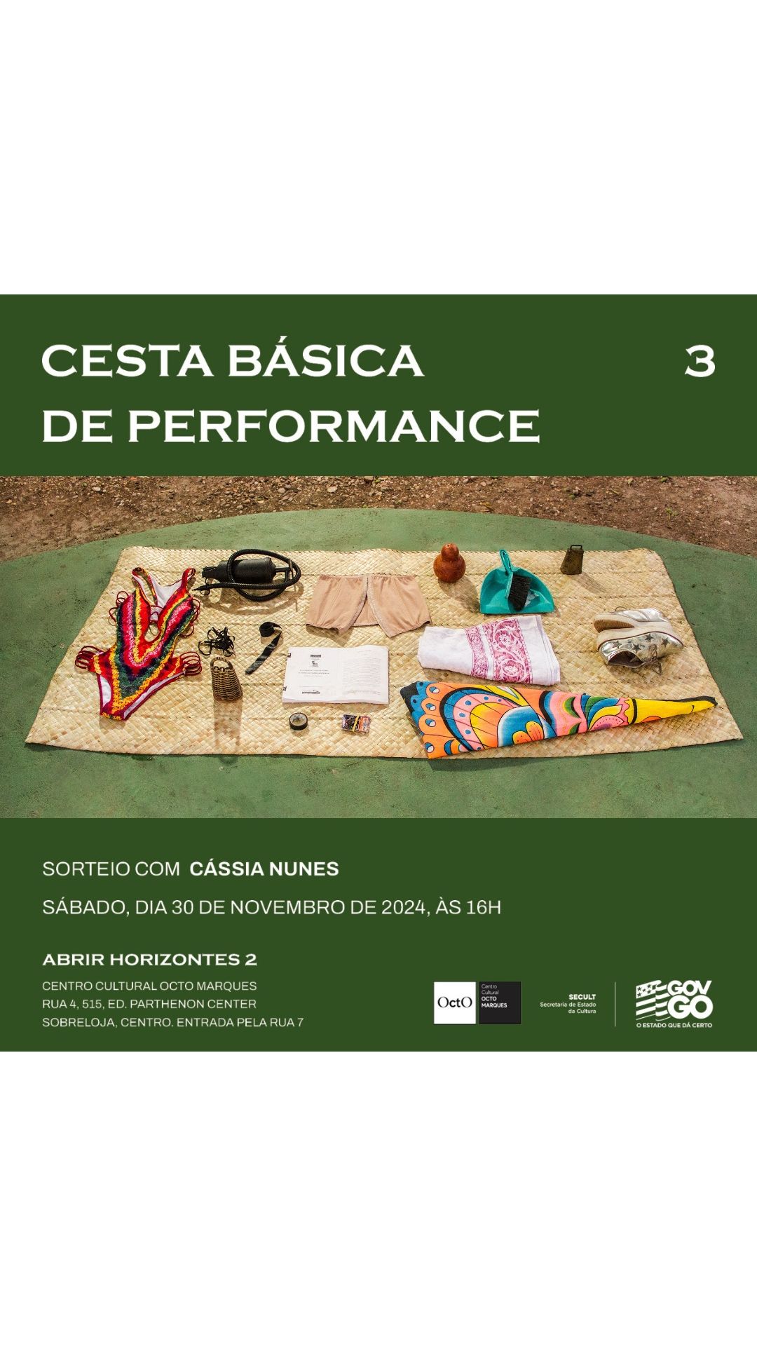 Performance: "Cesta Básica de Performance 3" - artista Cássia