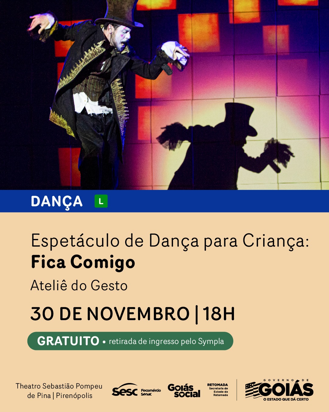 Espetáculo de Dança para Criança: Fica Comigo