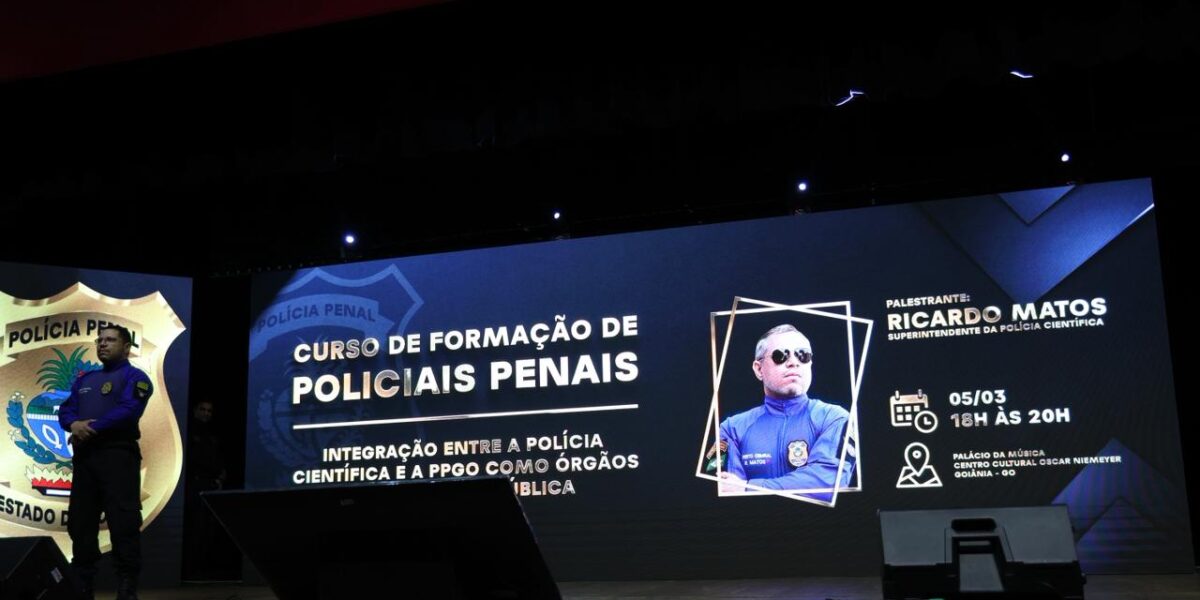 Palestra sobre integração entre Polícia Científica e Polícia Penal no curso de formação de policiais penais